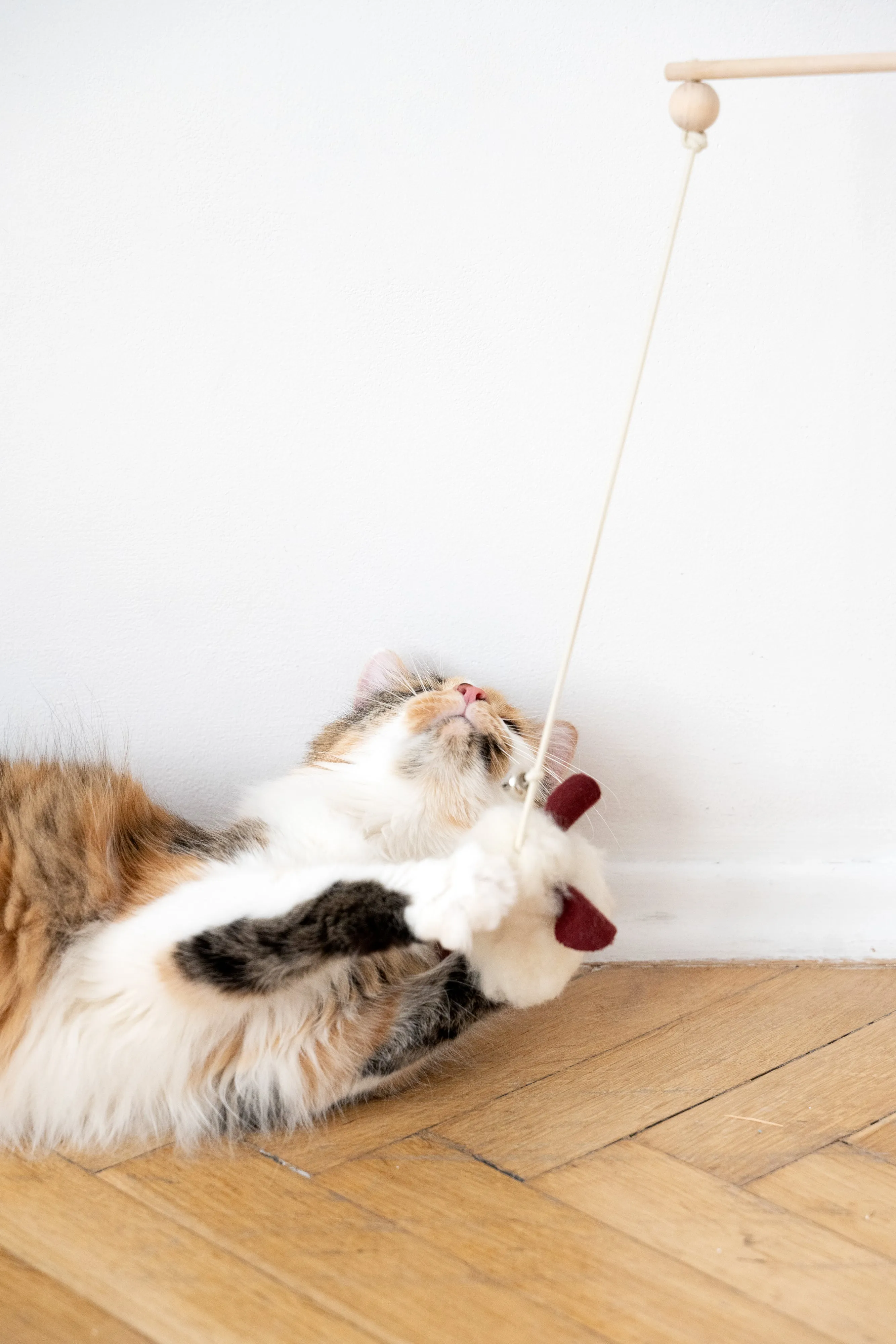 Natural Sheepskin Cat Toy: Mouse