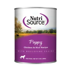 NutriSource Puppy Chicken & Rice Formula Canned Dog Food 13-oz