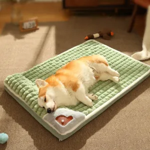 Pet Bed with Attached Pillow