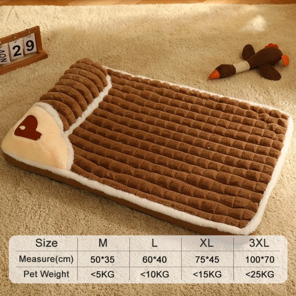 Pet Bed with Attached Pillow