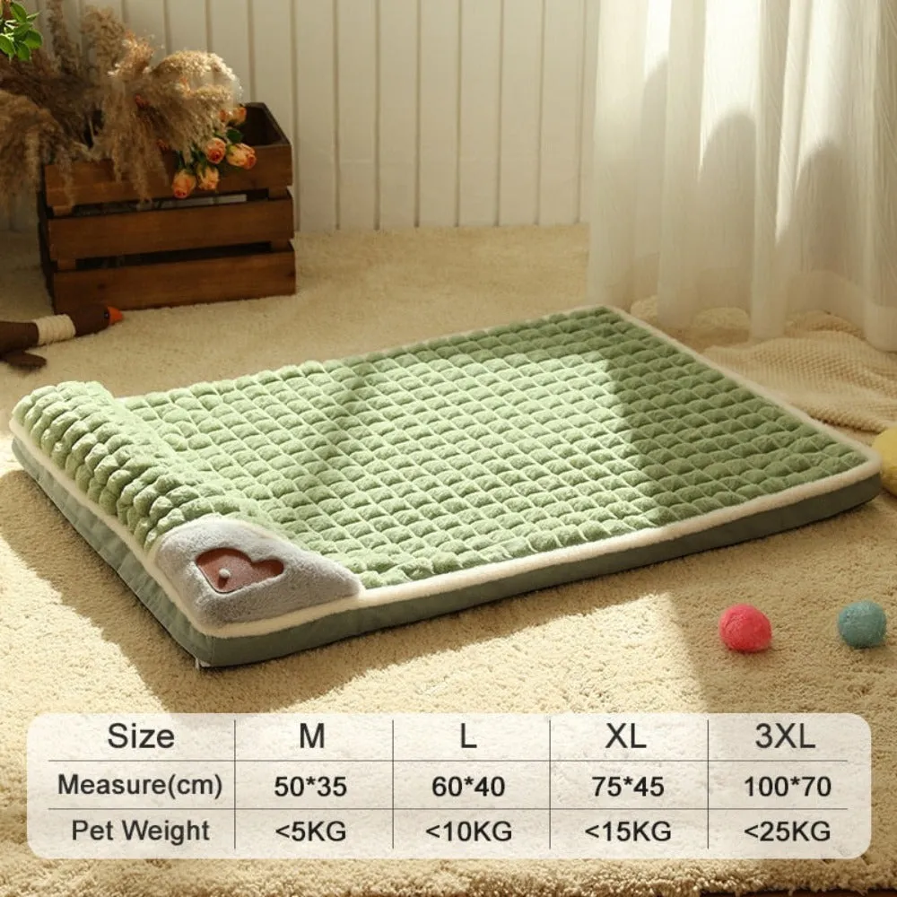 Pet Bed with Attached Pillow