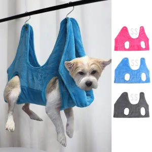 Pet Dog Cat Grooming Hammock Harness Breathable Restraint Bag