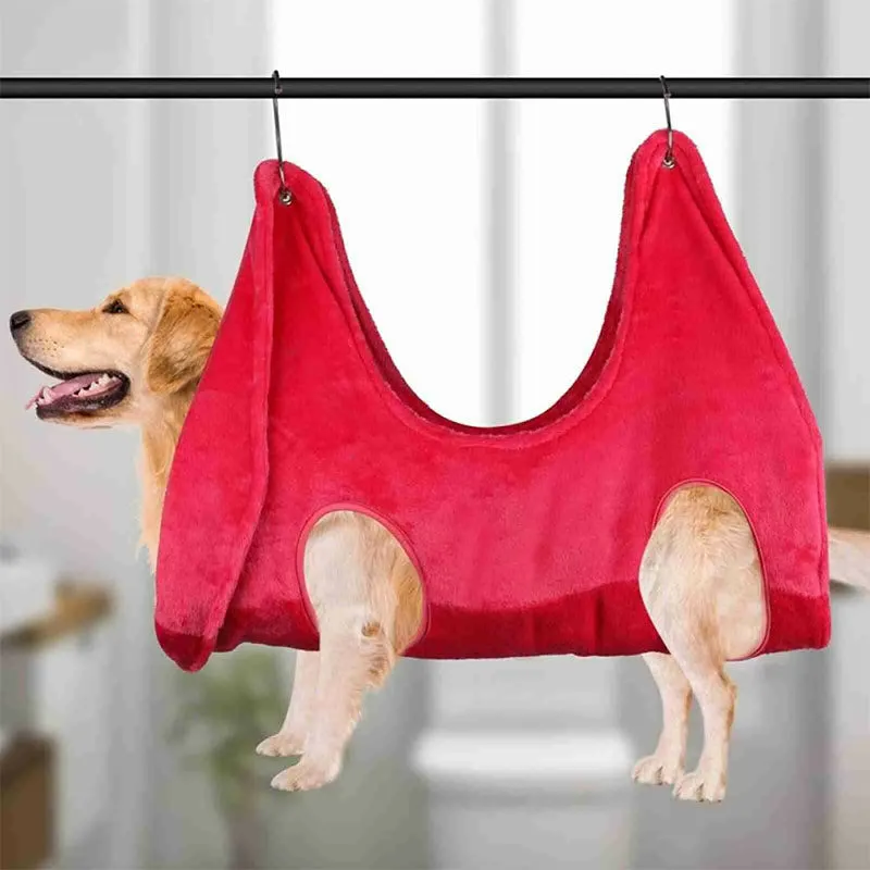 Pet Dog Cat Grooming Hammock Harness Breathable Restraint Bag