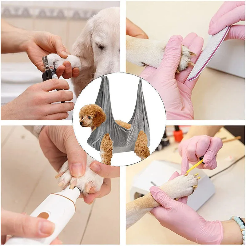 Pet Dog Cat Grooming Hammock Harness Breathable Restraint Bag