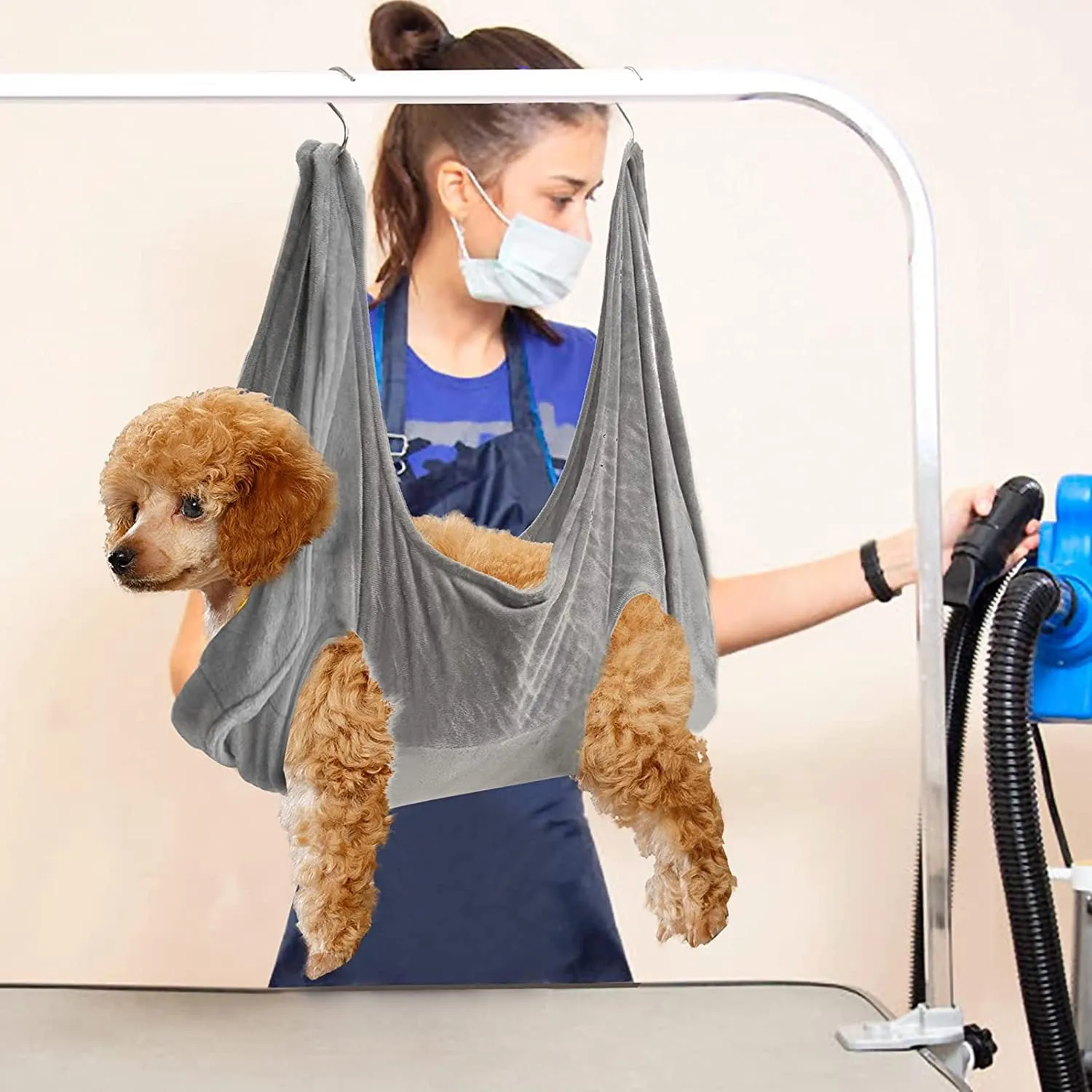 Pet Dog Cat Grooming Hammock Harness Breathable Restraint Bag