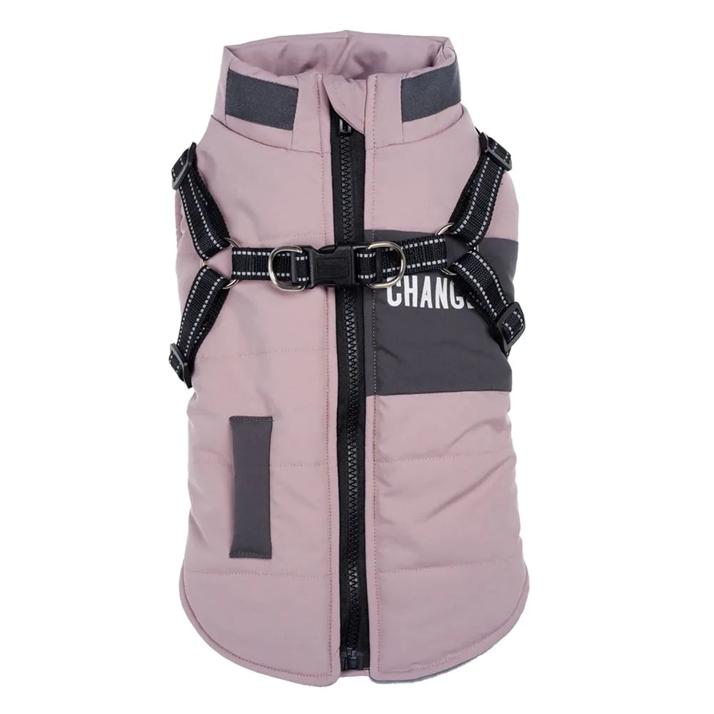 Pet Dog Jacket With Harness Winter Dog Clothes For Small Large Dogs Warm Waterproof Pet Coat Chihuahua Clothing Puppy