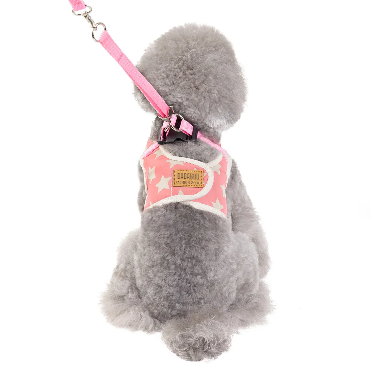 Pet leash five-pointed star pattern pet clothing