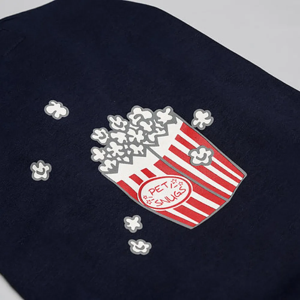 Pet Snugs Popcorn Print Sweatshirt for Dogs (Navy Blue)