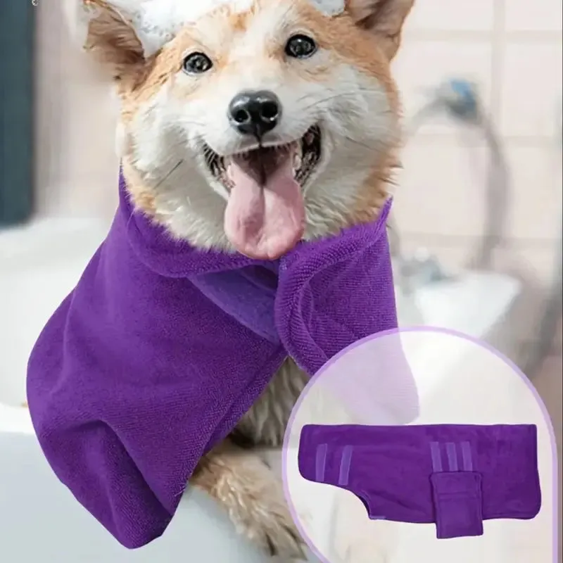 Pet Towel, Pet Bath Towel Drying Bath Towel, Absorbent Fast Drying Dog Bathrobe Soft Absorbent Fabric Extra Long, Pet Care Tool, Pet Products