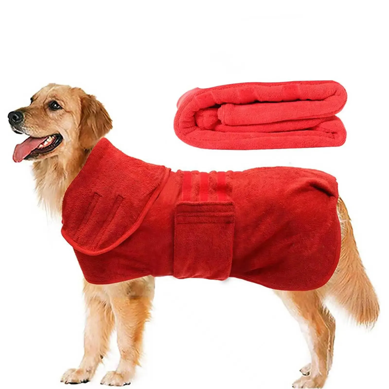 Pet Towel, Pet Bath Towel Drying Bath Towel, Absorbent Fast Drying Dog Bathrobe Soft Absorbent Fabric Extra Long, Pet Care Tool, Pet Products