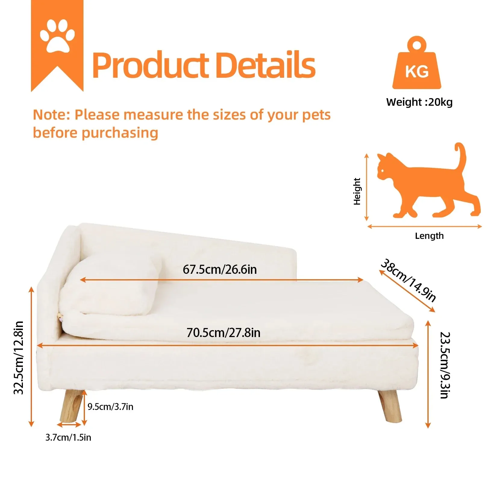 Premium Soft Upholstered Pet Lounger