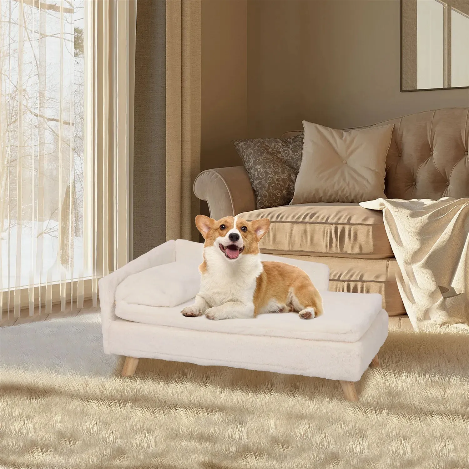 Premium Soft Upholstered Pet Lounger