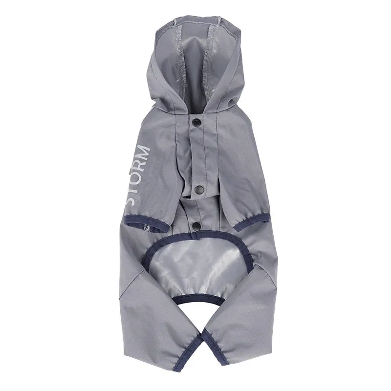 Rainproof Reflective Four-Legged Dog Raincoat