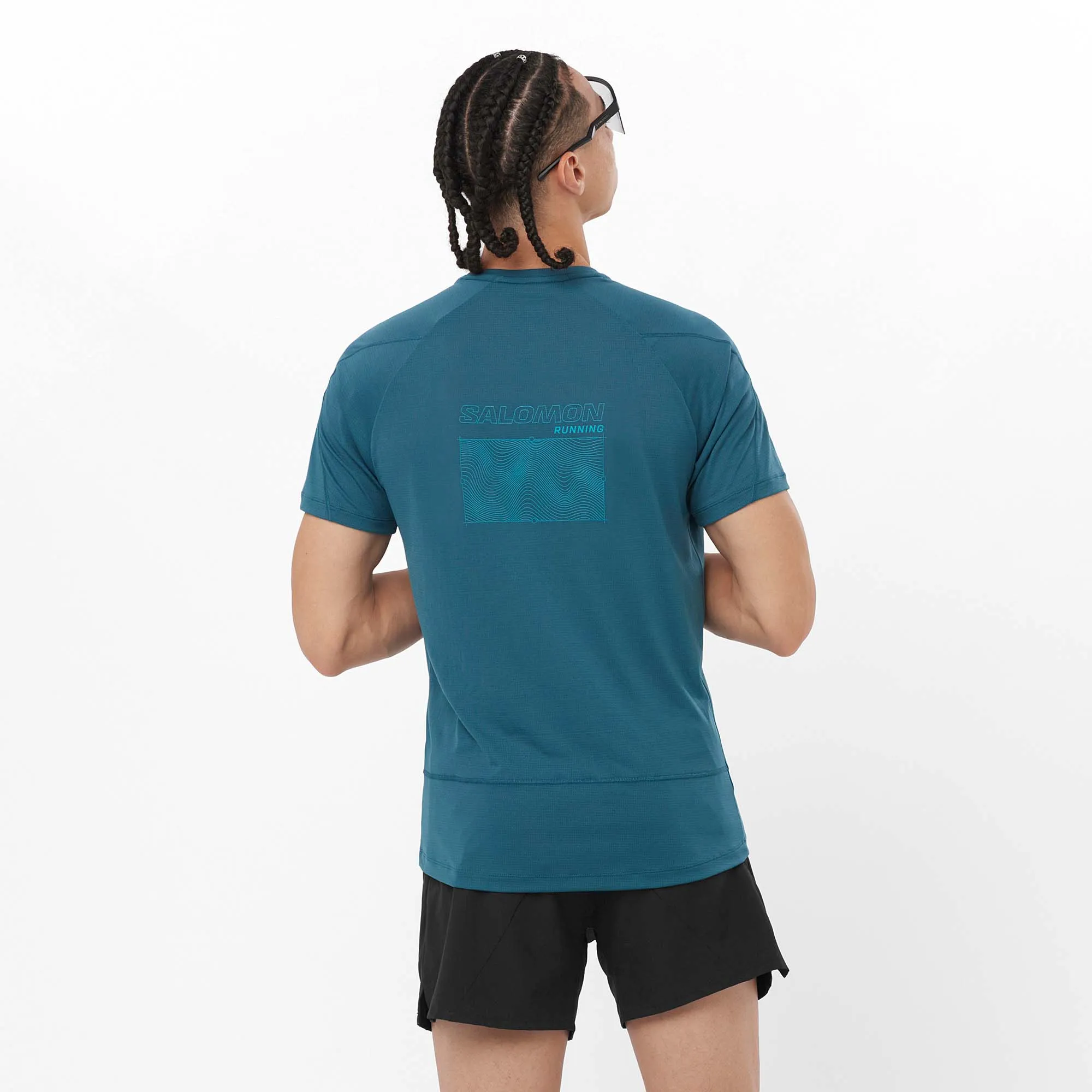 Salomon | Men's Cross Run GFX Short Sleeve T-Shirt - Deep Dive