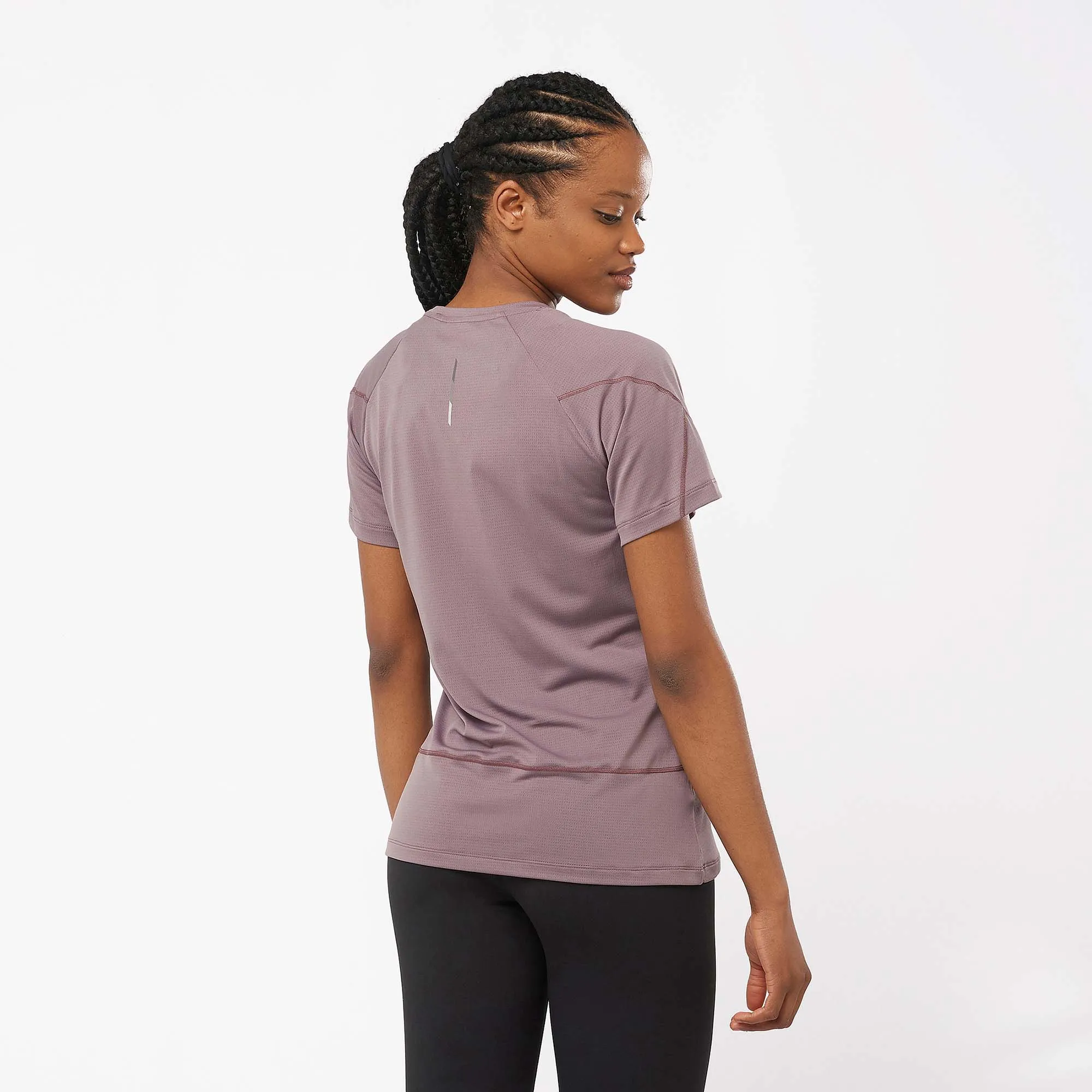 Salomon | Women's Cross Run Short Sleeve T-Shirt - Moonscape