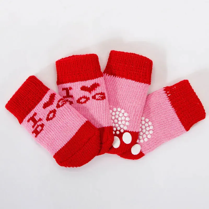 Socks for dogs 4pcs Anti Slip