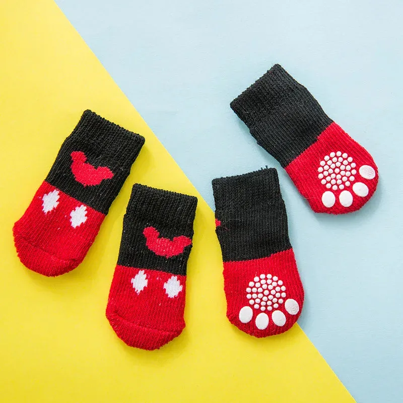 Socks for dogs 4pcs Anti Slip