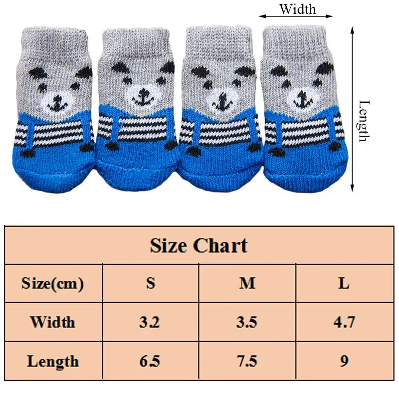 Socks for dogs 4pcs Anti Slip