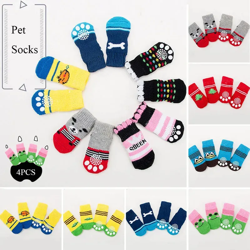 Socks for dogs 4pcs Anti Slip