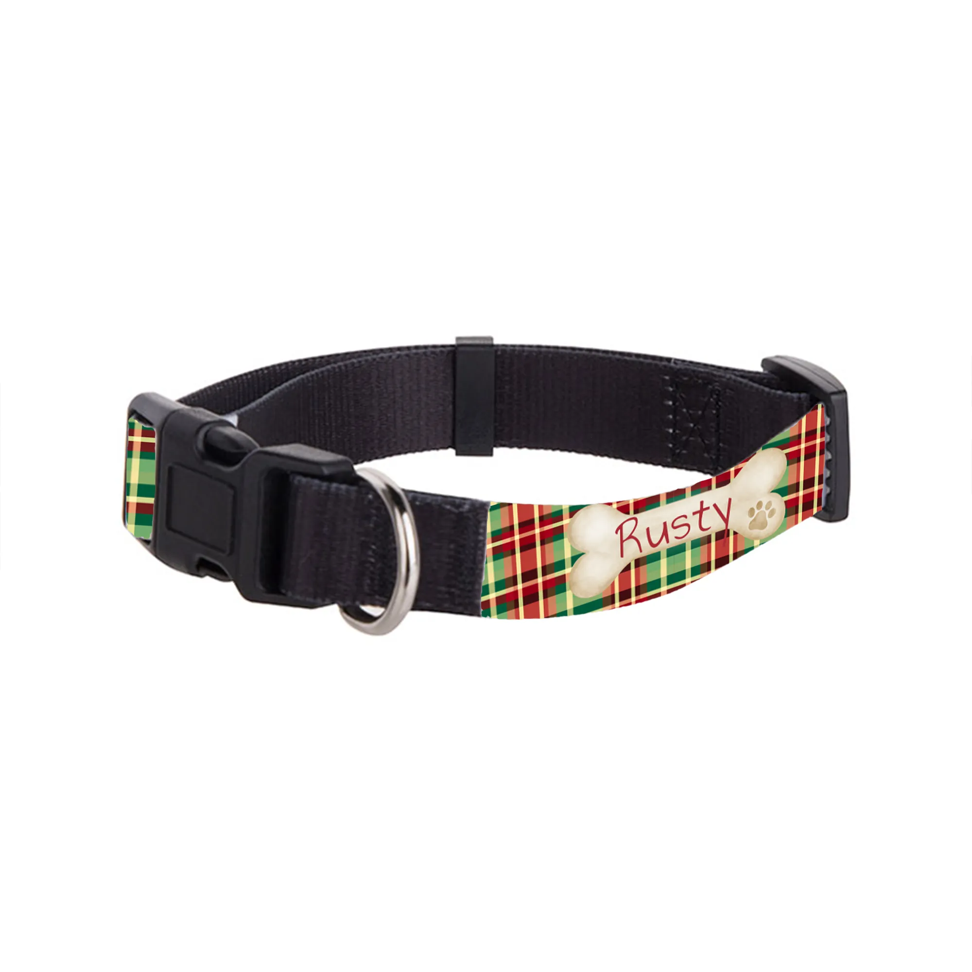 Tartan Collection 14 - Pet Tag Round and Bone Shape, Collar, Bandana, Lead, Dinner Bowl, Pet Bed