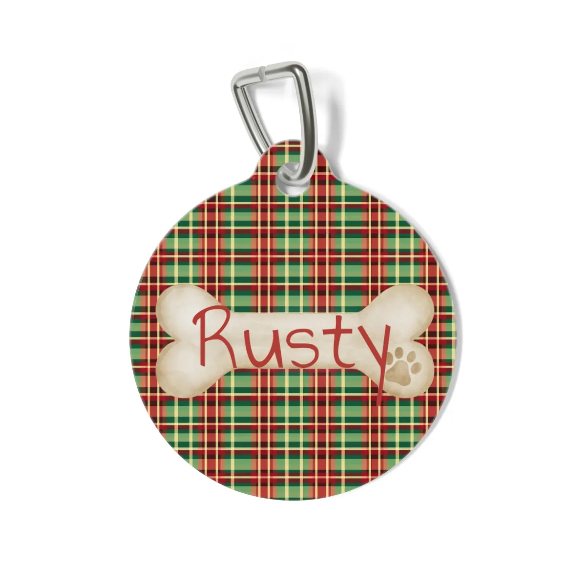 Tartan Collection 14 - Pet Tag Round and Bone Shape, Collar, Bandana, Lead, Dinner Bowl, Pet Bed