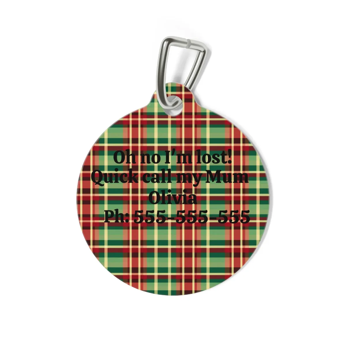 Tartan Collection 14 - Pet Tag Round and Bone Shape, Collar, Bandana, Lead, Dinner Bowl, Pet Bed