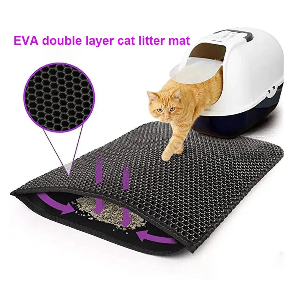 Waterproof Double Layer Non-Slip Cat Litter Mat