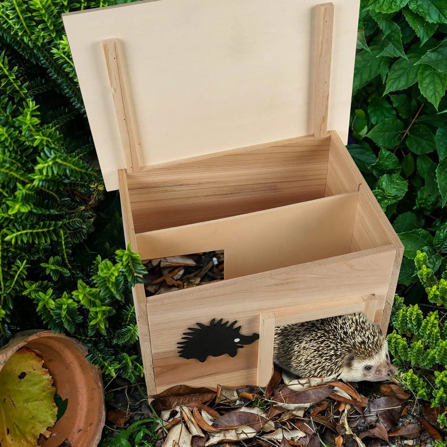 Wooden Hedgehog House