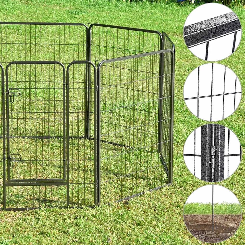 Yescom Heavy Duty Dog Playpen 40" Tall 48-Panel Puppy Pen Metal