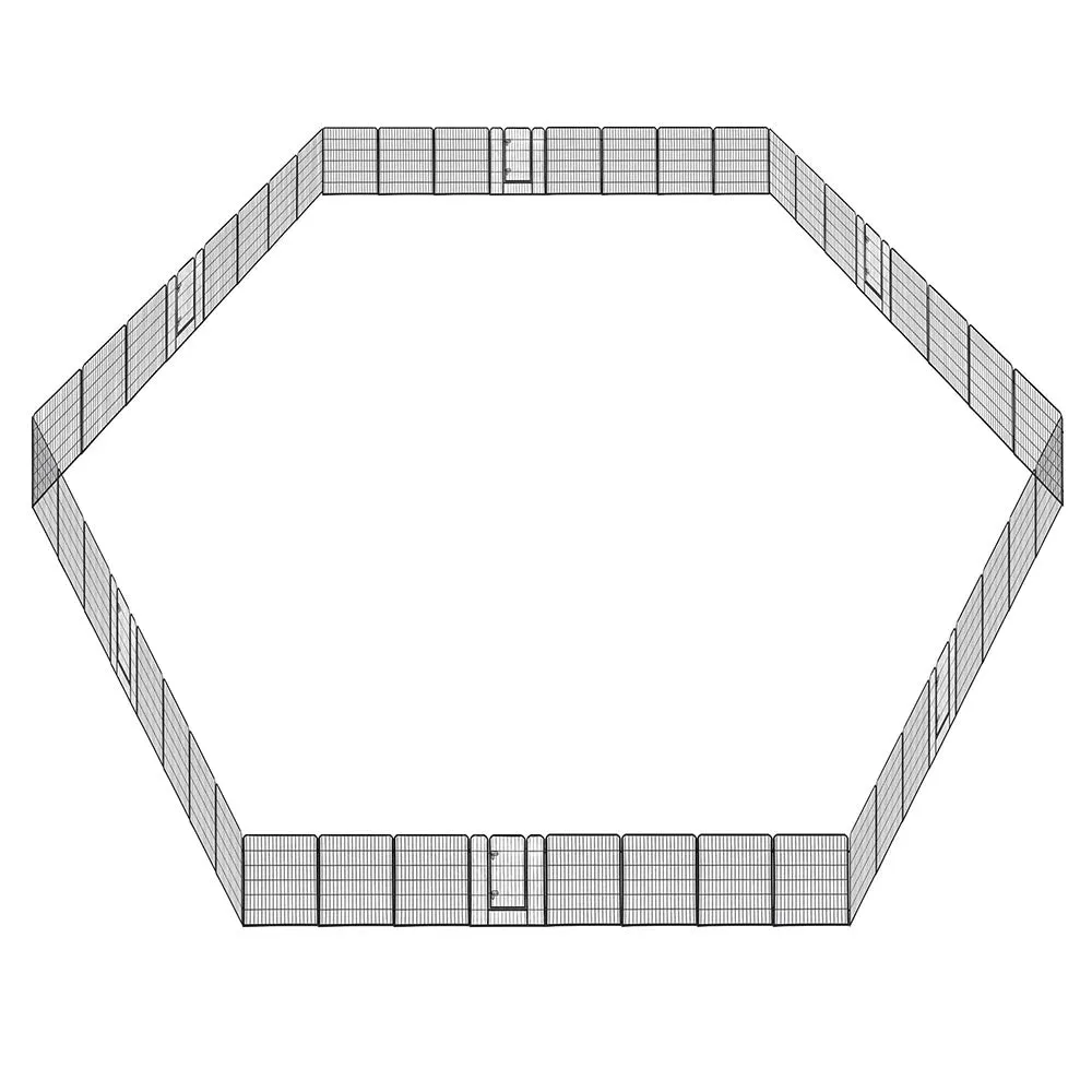 Yescom Heavy Duty Dog Playpen 40" Tall 48-Panel Puppy Pen Metal