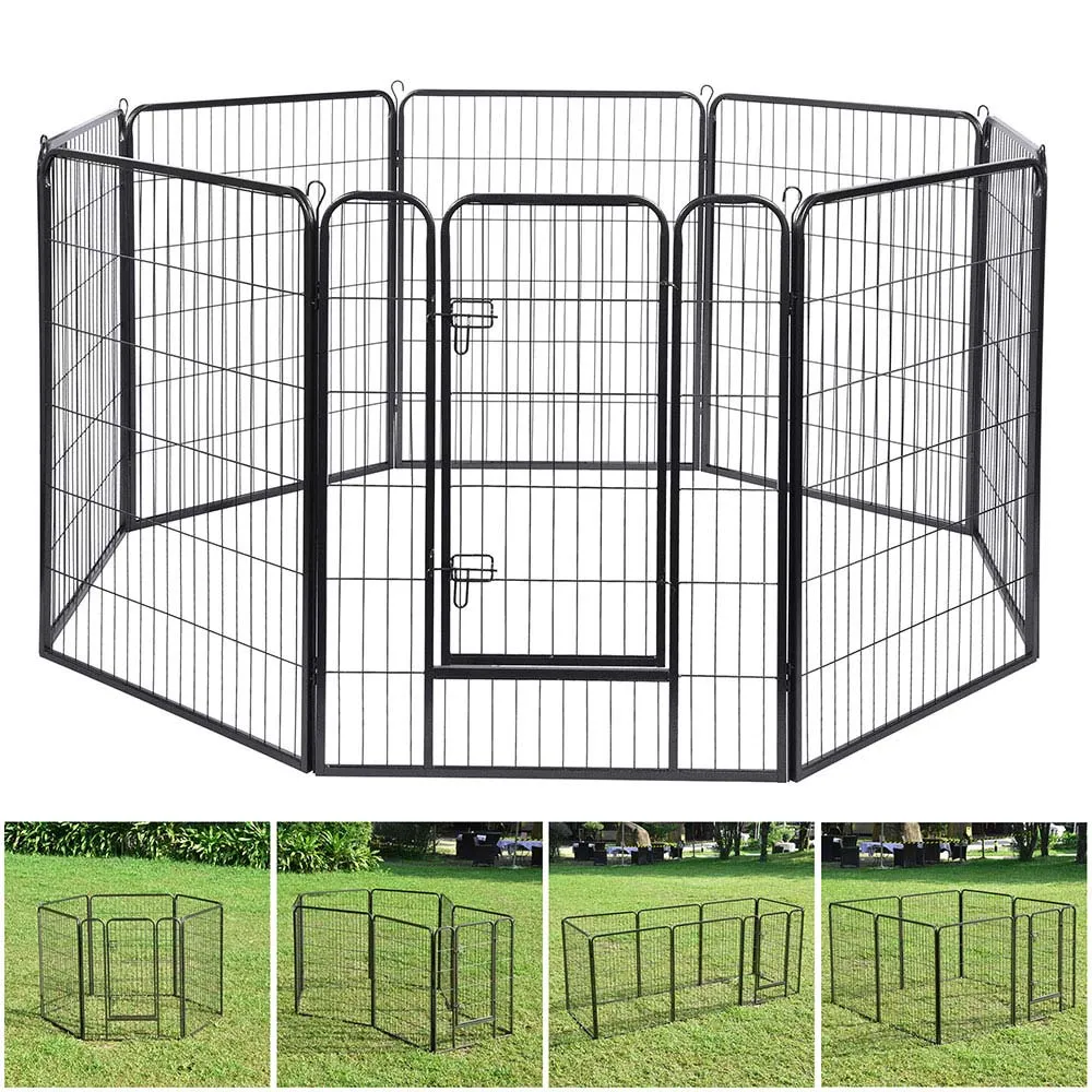 Yescom Heavy Duty Dog Playpen 40" Tall 48-Panel Puppy Pen Metal