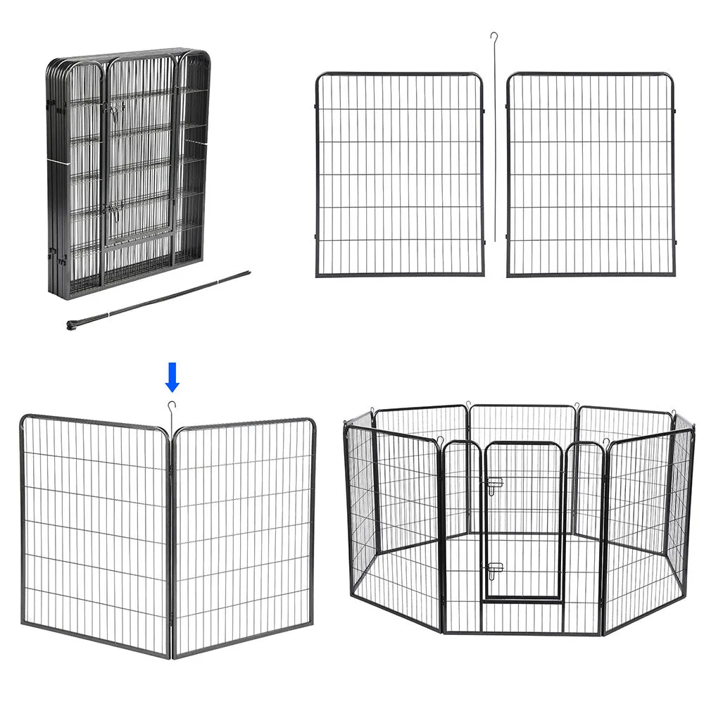 Yescom Heavy Duty Dog Playpen 40" Tall 48-Panel Puppy Pen Metal