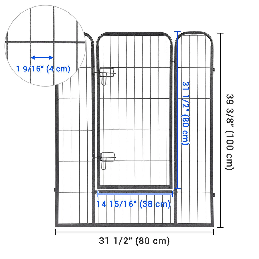 Yescom Heavy Duty Dog Playpen 40" Tall 48-Panel Puppy Pen Metal