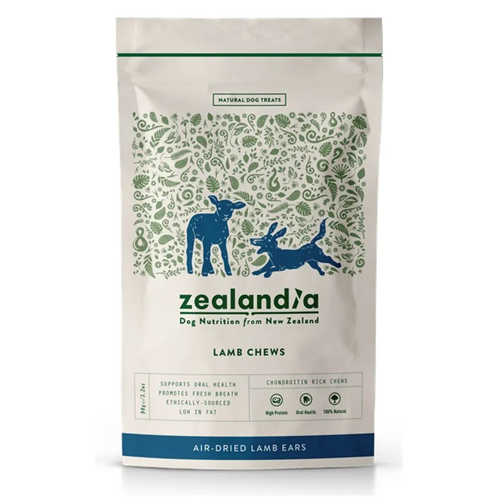 Zealandia Dog Nutrition from New Zealand - Air-Dried Lamb Ears Chews 90g